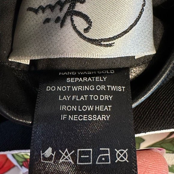 Olivia Culpo x Le Tote Reversible Bomber Jacket Floral Print Faux Leather size L - Picture 15 of 16